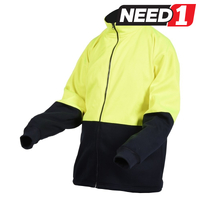 Hi Vis Fleece Full Body Zip Jumper, Yellow/Navy