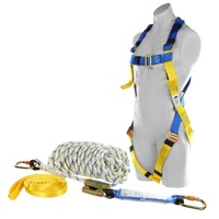 Roofers Kit with Full Body Harness, Kernmantle Rope & Shock Absorber