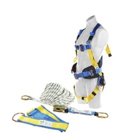 Premium Roofers Kit with Full Body Harness, Kernmantle Rope & Shock Absorber