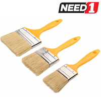 3pc Flat Paintbrush Set