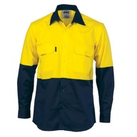 Two-tone Cotton Drill Long Sleeve Shirt