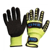 3 x Arax One Cut Resistant Nitrile Foam & Liner Rubber Back Gloves