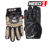 Tough Series Armour Impact Gloves With Kevlar Palm