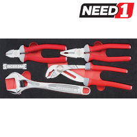 4pc Plier & Adjustable Wrench Set