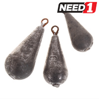 10pc Tear Drop Shaped Fishing Sinkers
