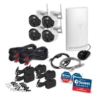 Security Camera 4K Ultra HD 4 Camera 4 Channel Wi-Fi NVR Security System with 1TB Hard Drive Storage