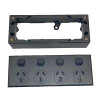 Quad Power Point 10A 250v & Mounting Block to Suit