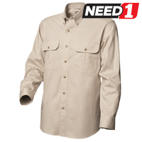 Men's Open Front Peached Finish Shirt