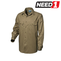 Men's Lightweight Button-Up Drill Work Shirt