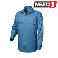Men's Lightweight Button-Up Drill Work Shirt