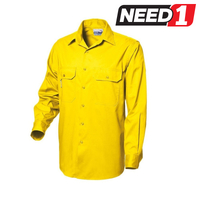 Men's Lightweight Button-Up Drill Work Shirt