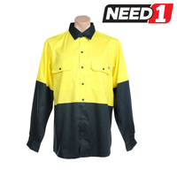 Hi-Vis Drill Long Sleeve Work Shirts