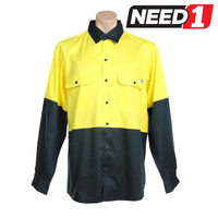 Hi-Vis Drill Long Sleeve Work Shirts