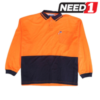 Hi-Vis Long Sleeve Polo Work Shirt