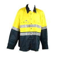Men's Hi-Vis Button-Up Shirt with Reflective Tape