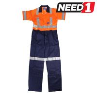 Men's 2-Tone Light Weight Hi-vis Short Sleeves Coverall