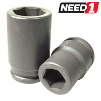 1-1/2" Drive Metric Standard Impact Socket Long 42mm - 77mm