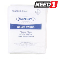8 Ply Gauze Swabs 7.5cm x 7.5cm