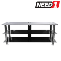 Glass/Metal TV Entertainment Stand