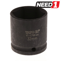 Impact Socket - 1/2" Drive - Sizes: 10mm - 32mm