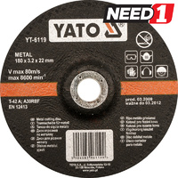 10 x Metal Cutting Discs 180x3.2x22mm.