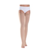 Unisex Cotton Class 1 Open Toe Thigh High Long Compression Sock With Grip Top