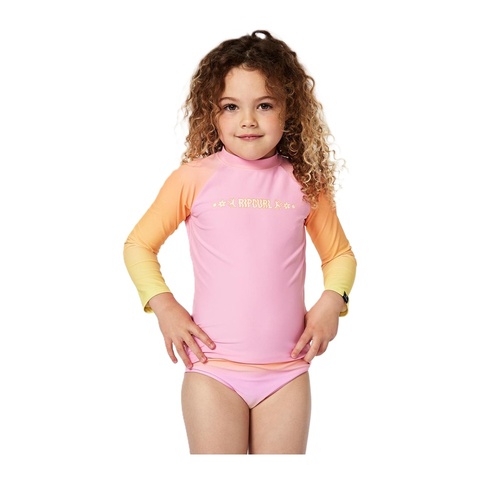 Girl's Sun UPF Long Sleeves Set: Long sleeves Tee & Swim Brief
