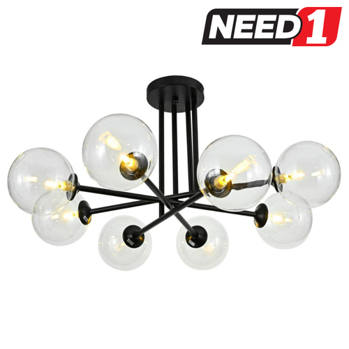 8-Light LED Sputnik Bubble Style Pendant Chandelier