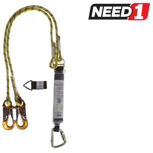 Shock Absorbing Twin Rope Lanyard