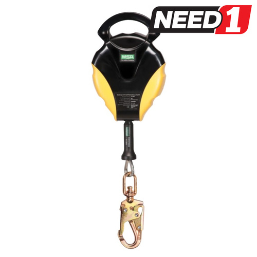  Self-Retracting Fall Arrest Lanyard 9M Galvanised Cable with Swivel Snaphook