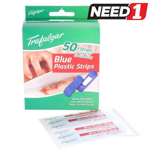 Food Safe Blue Strip Adhesive Bandages
