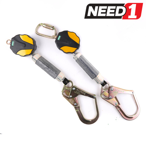  Workman Mini PFL - Twin-Leg - Triple Action Karabiner - Scaffold Hook - 1.8m