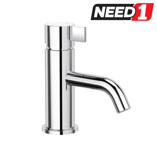Round Blade Basin Mixer, Chrome Finish