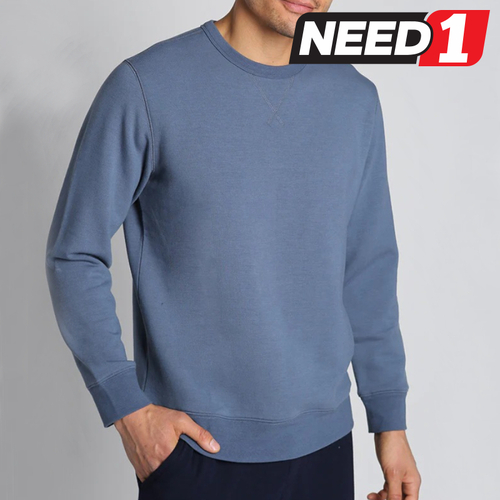 Men's Crew Neck Sweatshirt, Blue