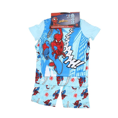 3pc Boy's Glow Flannel Pyjama Set: Long Sleeve Set & Short Sleeve Top