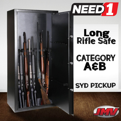 20 Gun Safe with Extra Clearance Height Room for Long Rifle | Key Only & L-Handle