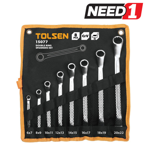 8pc Double Ring Spanner Set