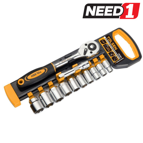 12pc Ratchet Handle Socket Set