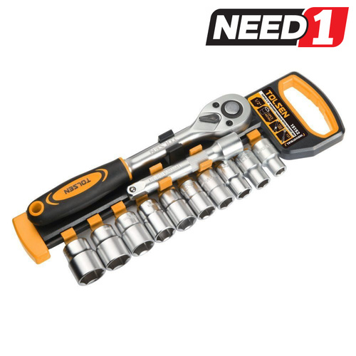 12pc Ratchet Handle Socket Set