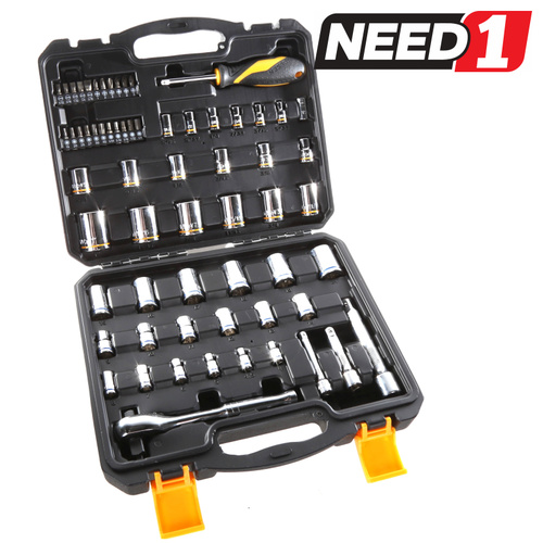65pc 1/4" 3/8", 1/2" Drive Socket Set