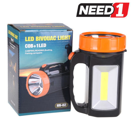 2 x LED Bivouac Torches with Side Light 15cm uses 3 x AA Batteries