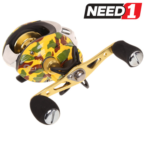 Right Hand - Yellow - Bait Castor Fishing Reel - 13+1BB - Ratio 7.2:1