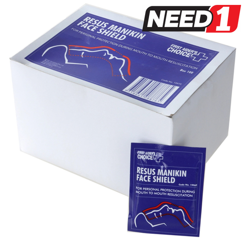 100 Pack Resuscitation Face Shield