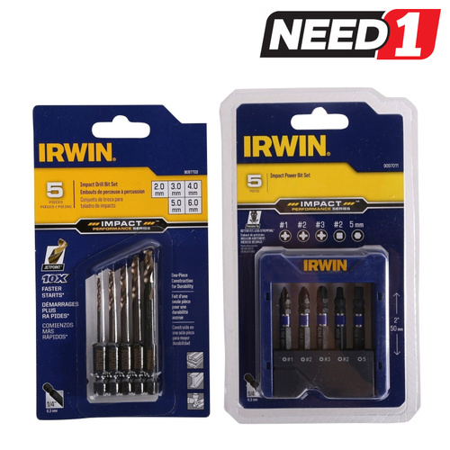 10pc Impact Drill & Bit Set