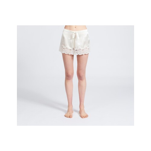 Silk Shorts with Lace