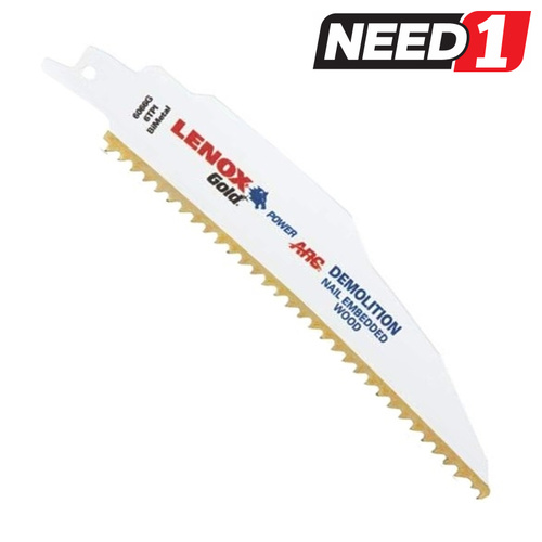 Pack of 5 x  6 TPI Gold Power Arc Reciprocating Saw Blades for Demolition