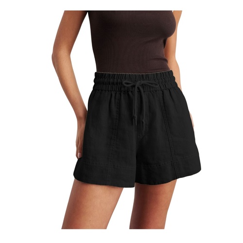 Women's Contrast Linen Shorts