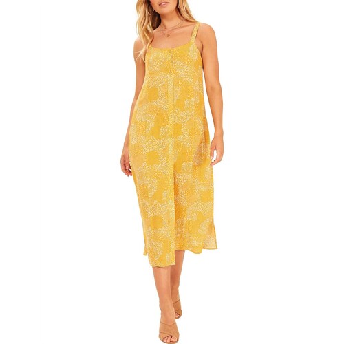 Golden Safari Midi Dress