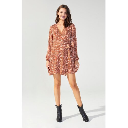 Zahara Leopard Wrap Dress