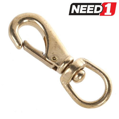 Solid Brass Swivel Spring Snap Hook